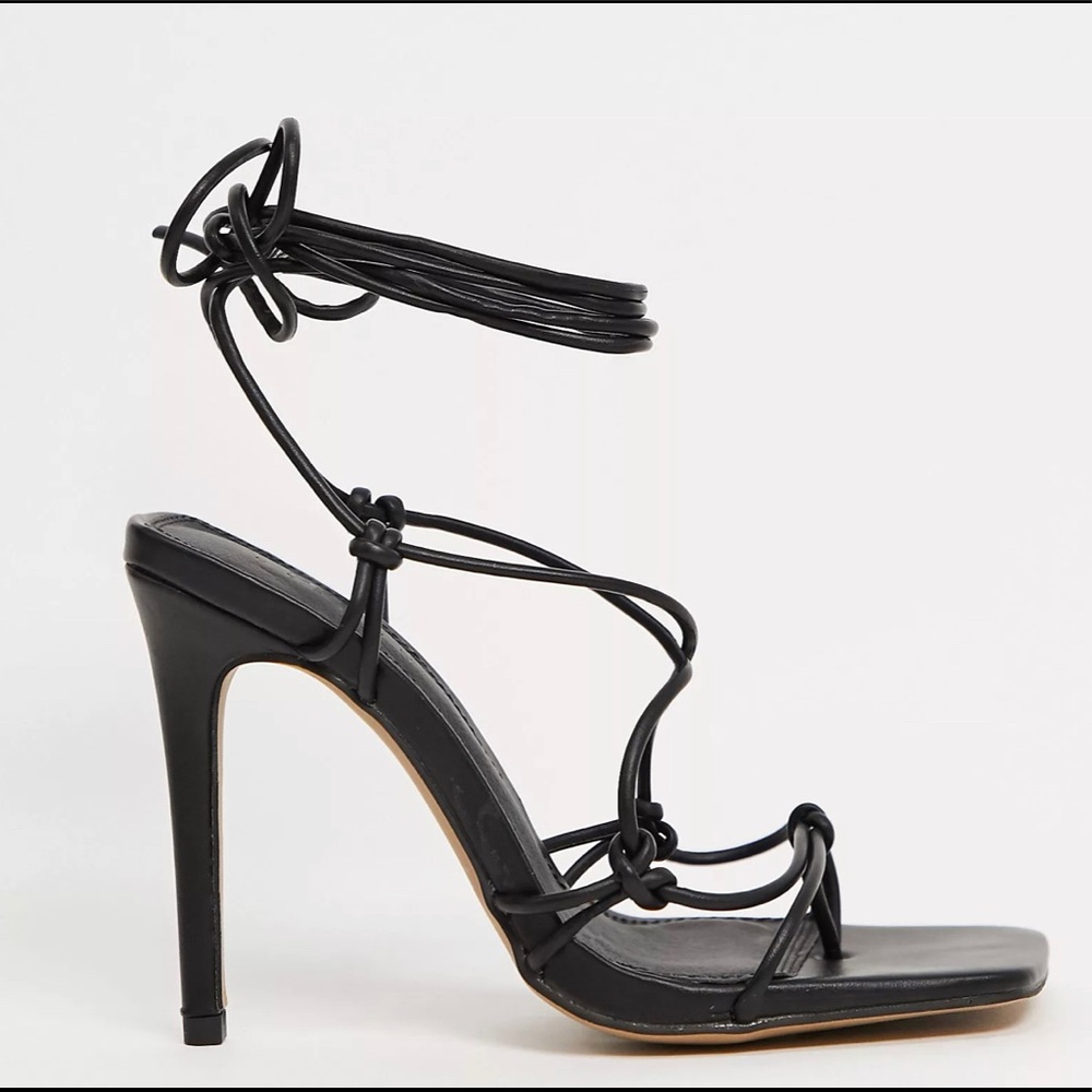 ASOS Black Lace Up Heels - NEVER WORN!!